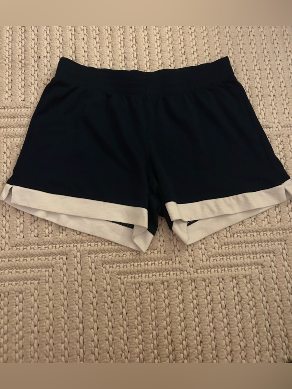 Champion Women’s M Y2K Early 2000s Early 00s Navy Blue & White Athletic Shorts